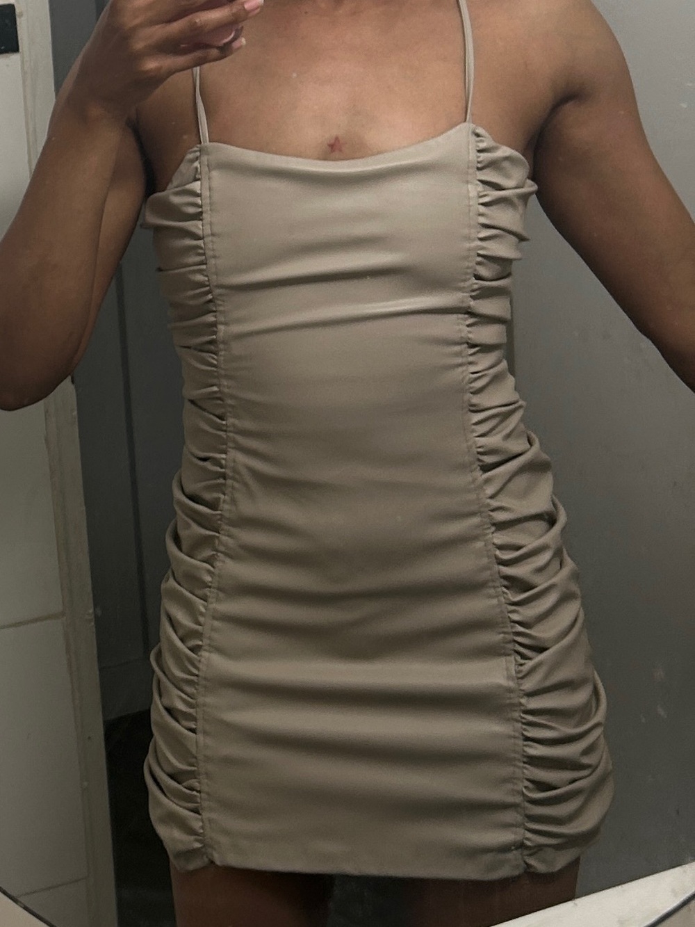 Zara Elegant Beige Dress